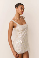 Ciris Shell Bead Mini Dress