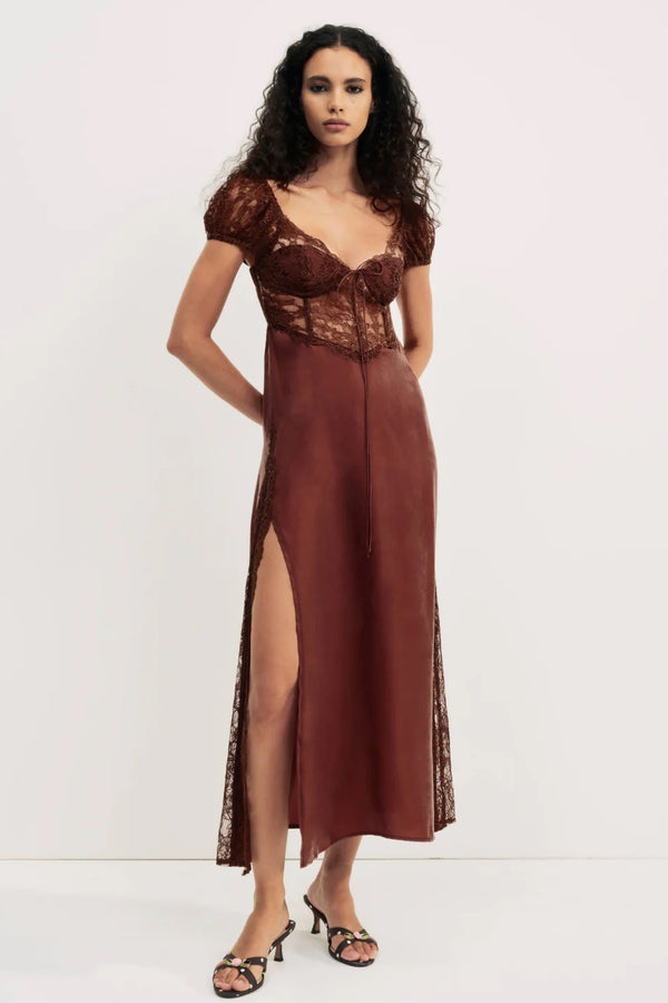 Casey Maxi Dress ~ Rust