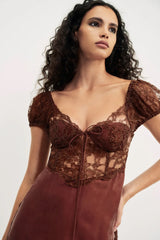 Casey Maxi Dress ~ Rust