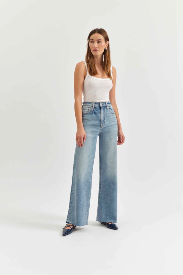 Far Out High Rise Wide Leg Jean ~ Fools Gold