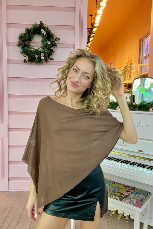 Cold Shoulder Poncho