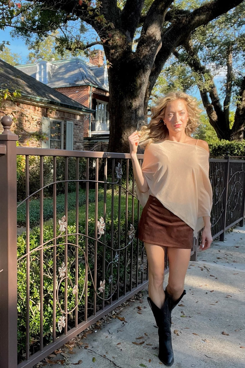 Faux Real Suede Mini Skirt