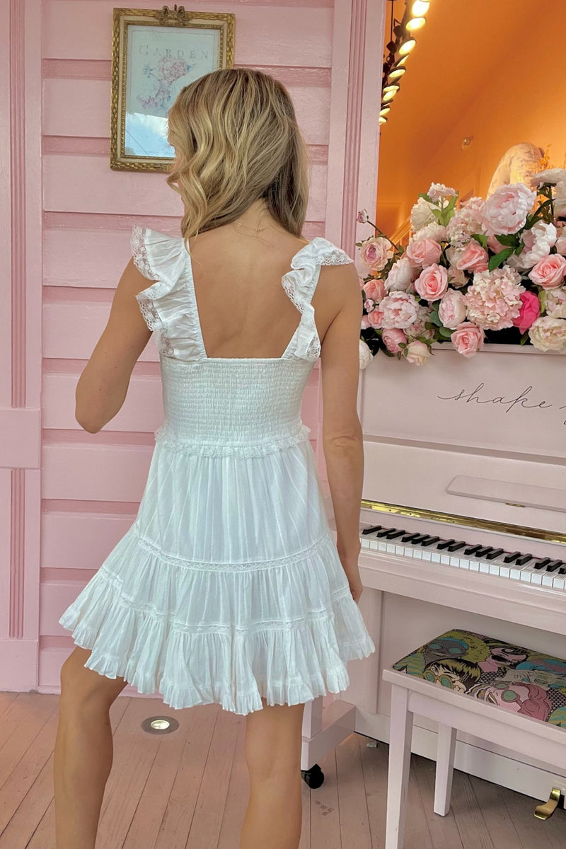 Easy, Breezy Ruffle Mini ~ White
