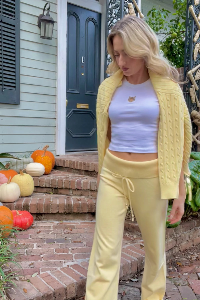 Dawson Knit Fold Over Pant ~ Vanila Sugar