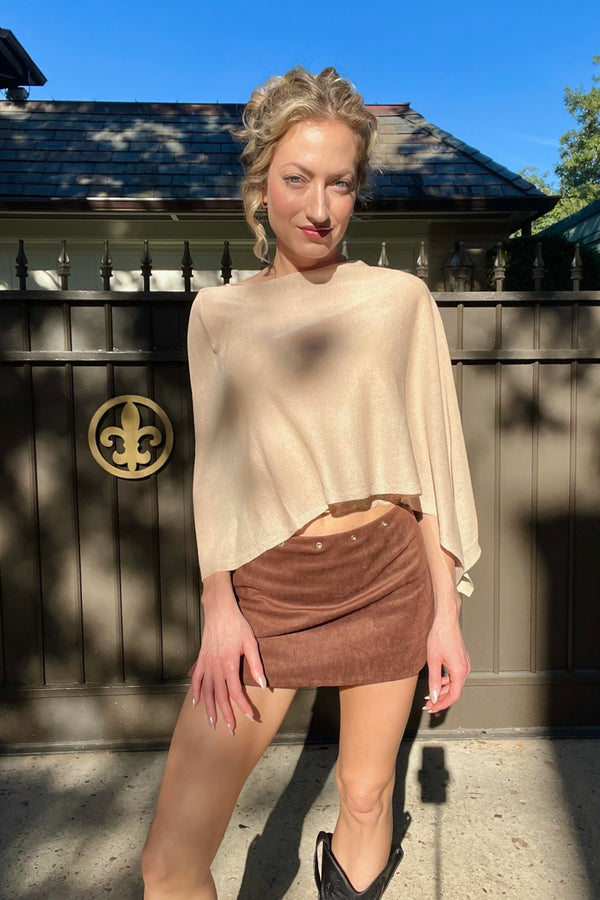Faux Real Suede Mini Skirt