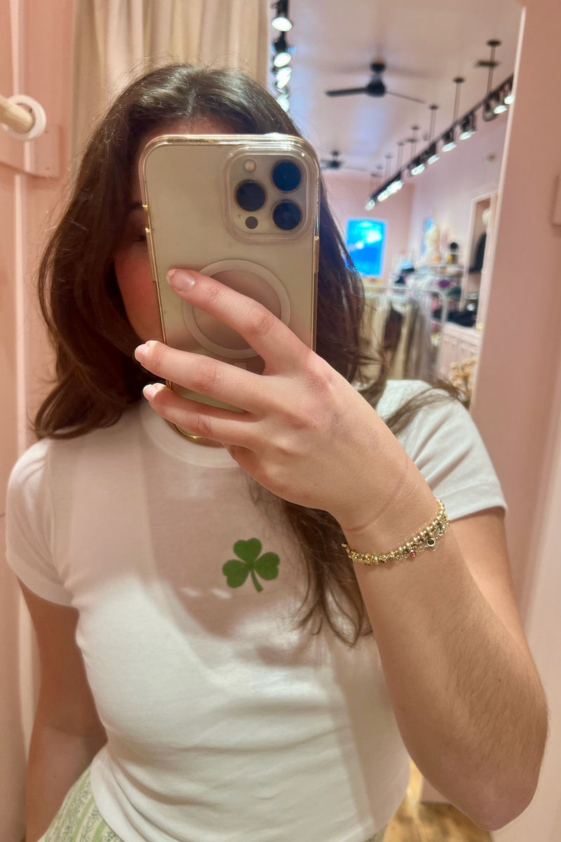 It's the Little Things Ribbed Baby Tee ~ Shamrock