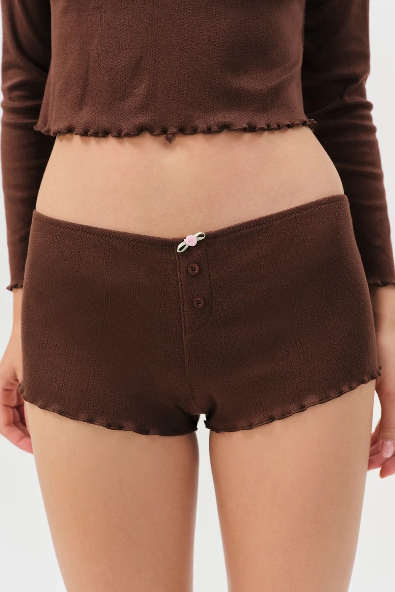 Elliana Sleep Short ~ Chocolate