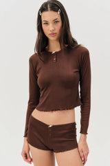 Elliana Sleep Short ~ Chocolate