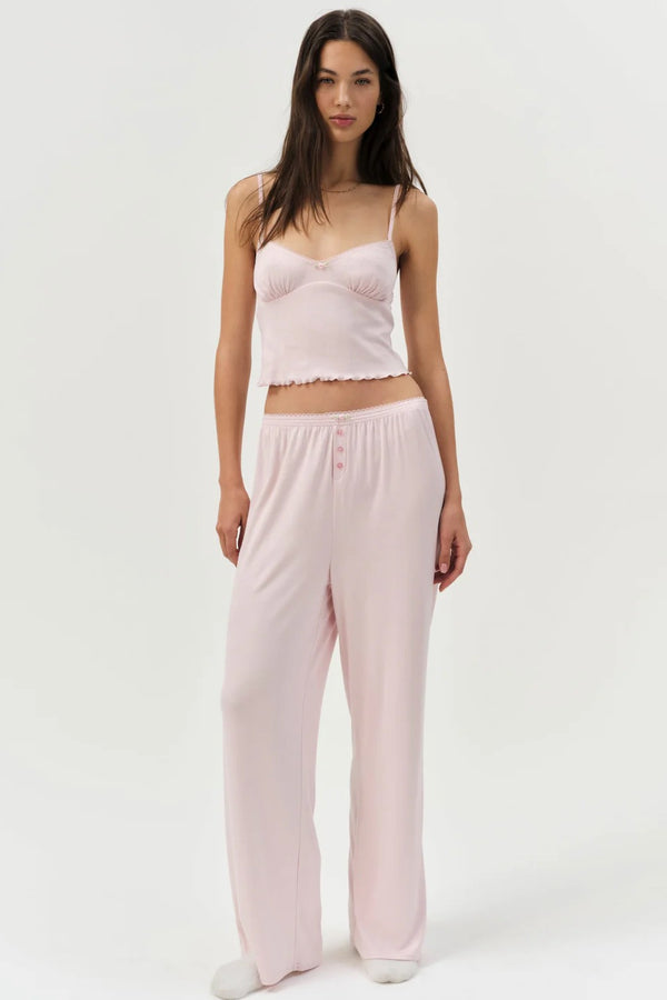 Elliana Wide Leg Pant ~ Dusty Pink