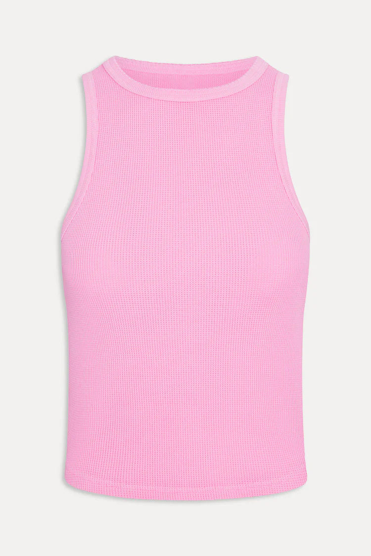 Emma Thermal Tank Top ~ Blush