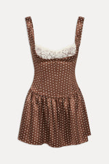 Enchantment Mini Dress ~ Chocolate Dot