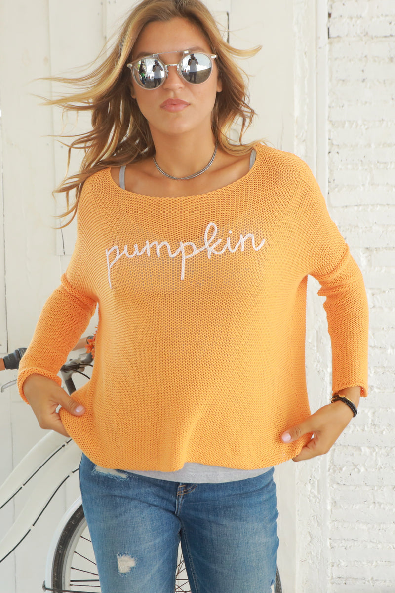 Pumpkin Crew Neck Sweater