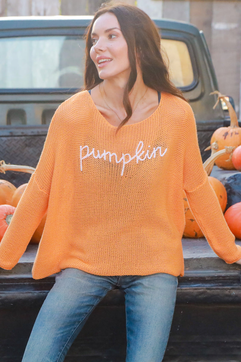 Pumpkin Crew Neck Sweater