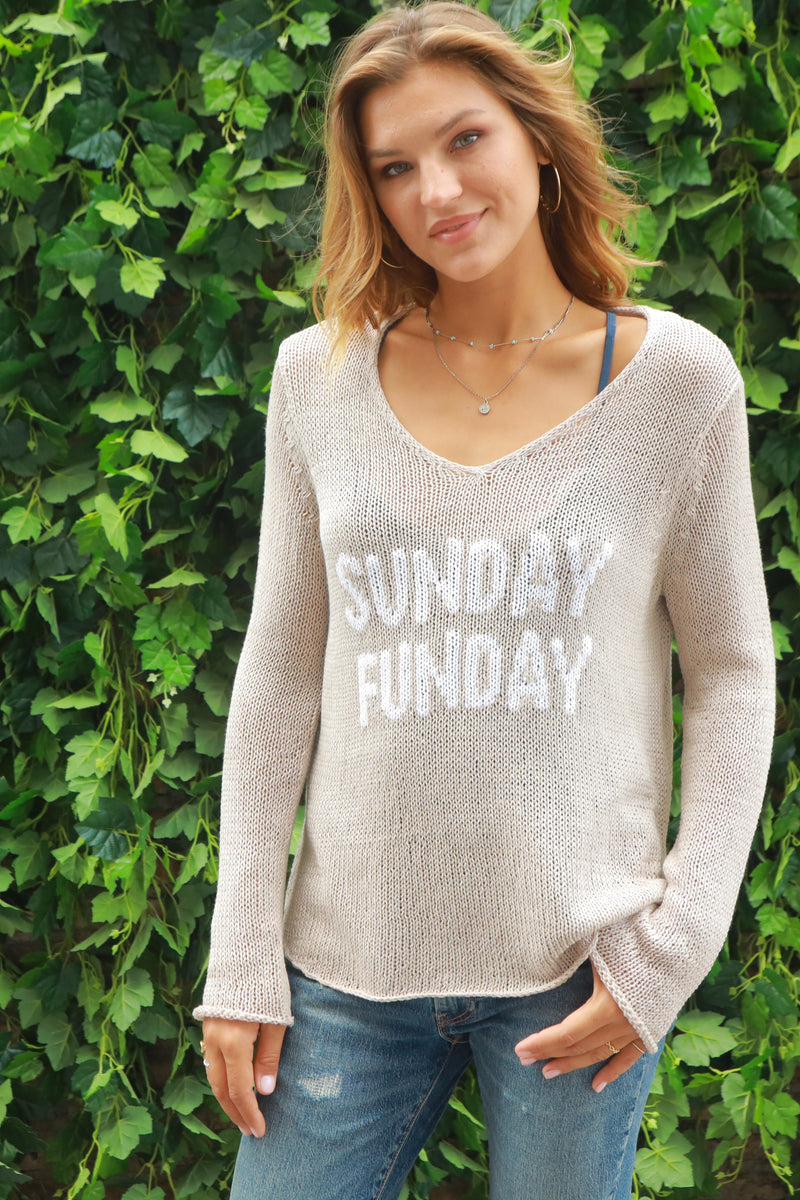 Sunday Funday V-Neck Sweater