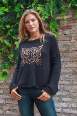 Tiger Face Crew Neck Sweater