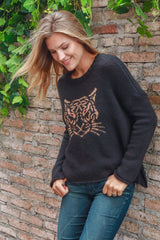 Tiger Face Crew Neck Sweater