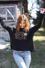 Tiger Face Crew Neck Sweater