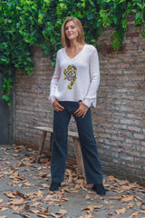 Tigress V-Neck Sweater