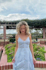 Esilda Cotton Midi Dress ~ Baby Bluebell