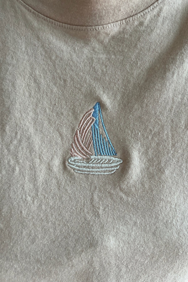 It's the Little Things Boxy Tee ~ Sailboat