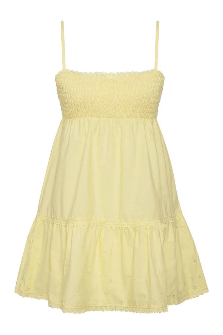 Baby Embroidered Mini Dress ~ Honey Butter