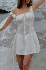 Christa Ruffle Mini Dress ~ Sunrose