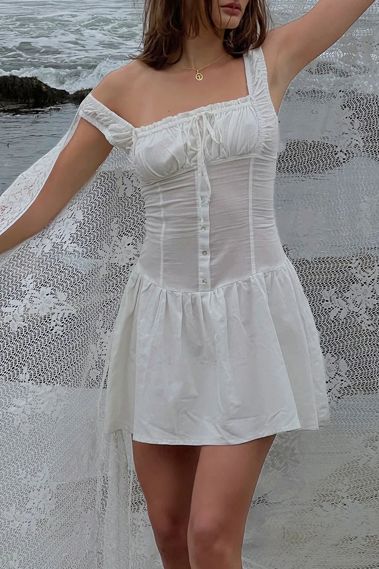 Christa Ruffle Mini Dress ~ Sunrose
