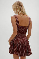 Enchantment Mini Dress ~ Chocolate Dot