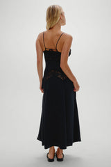 Ethereal Satin Lace Maxi Dress ~ Meet Me At Dawn