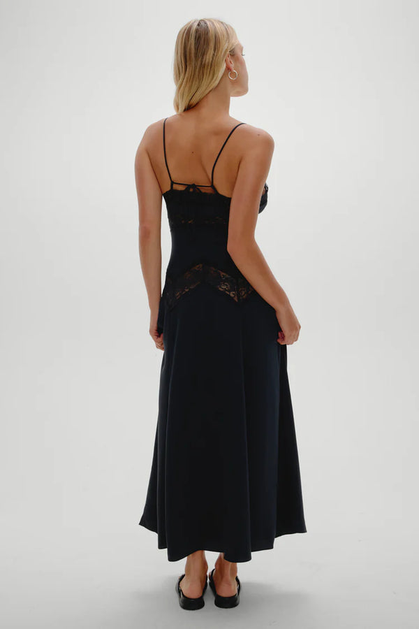 Ethereal Satin Lace Maxi Dress ~ Meet Me At Dawn