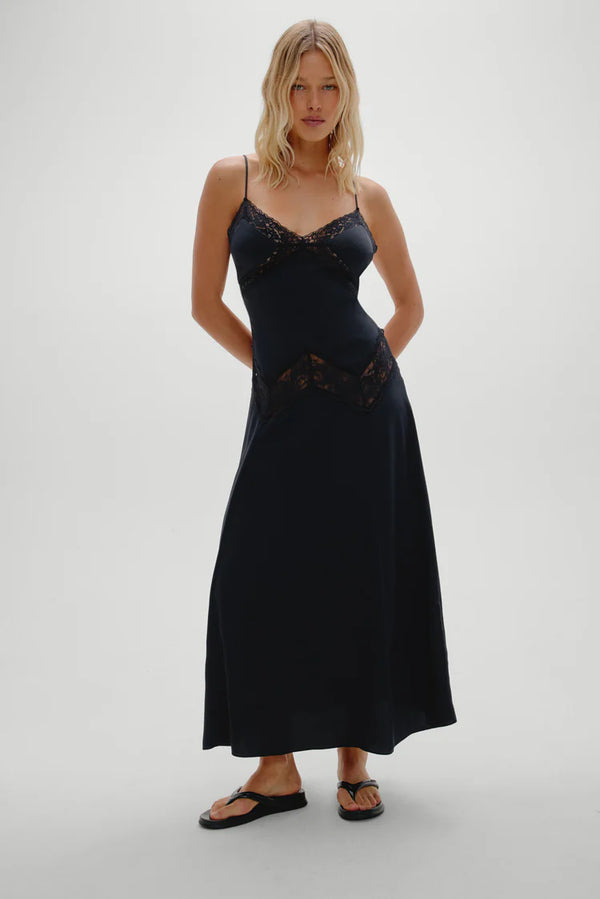 Ethereal Satin Lace Maxi Dress ~ Meet Me At Dawn