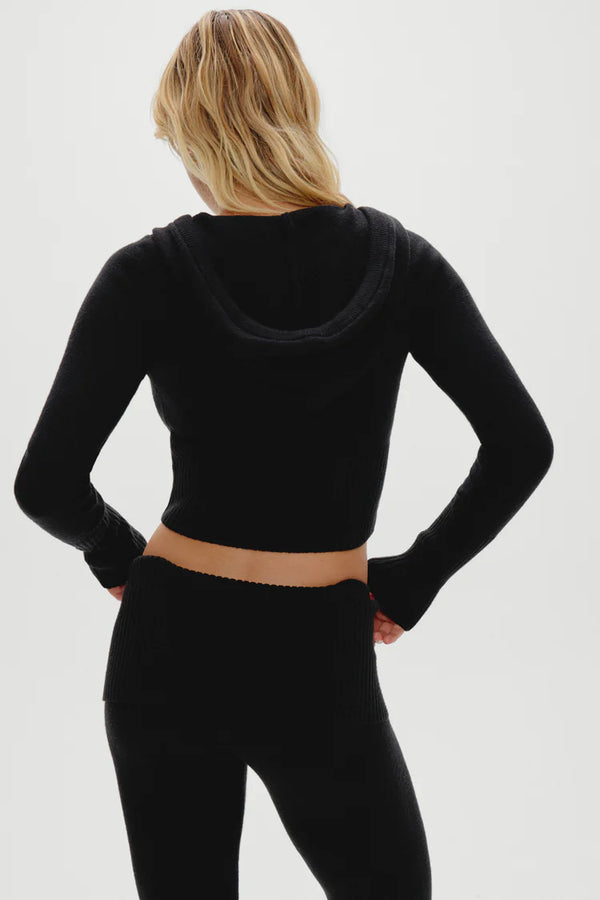 Aimee Zip Up Hoodie ~ Black