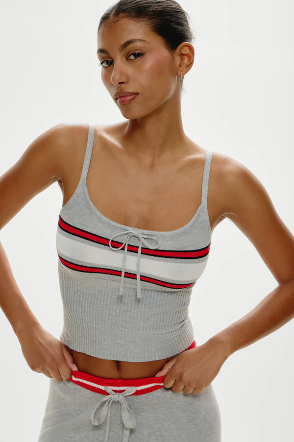 Barrymore Knit Tank Top ~ Mochi Stripe