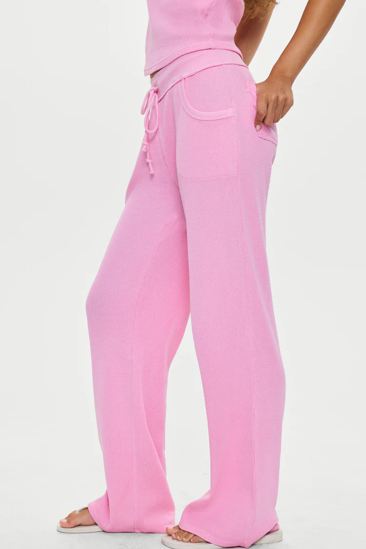 Emma Thermal Low Rise Pants ~ Blush