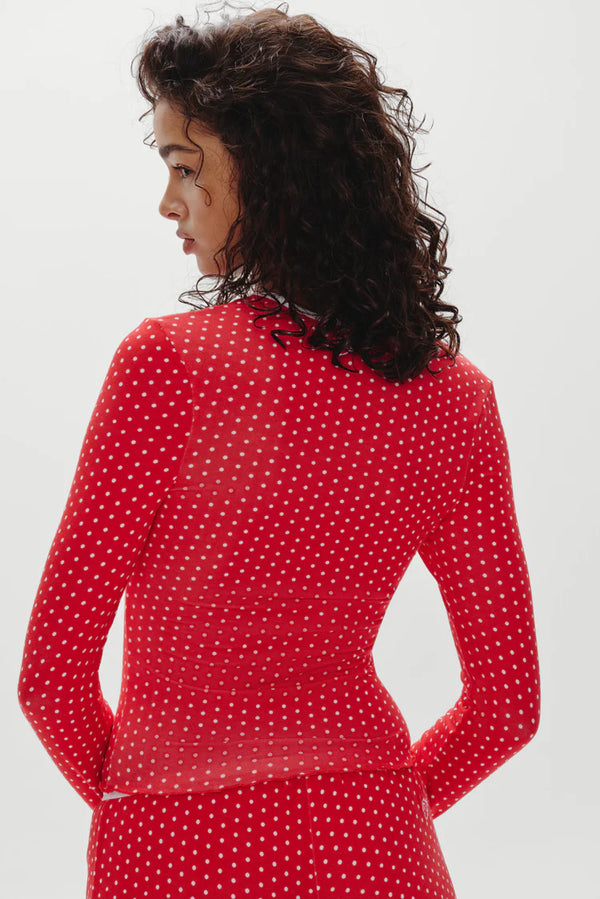 Joy Long Sleeve Sleep Shirt ~ Holiday Dot
