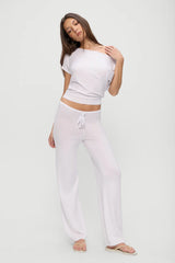 Mellow Knit Pants ~ White
