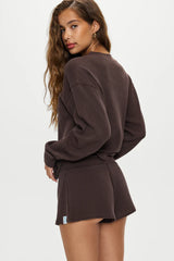 Noah Thermal Mini Shorts ~ Walnut