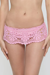 Shelly Crochet Shine Swim Skirt ~ Blush