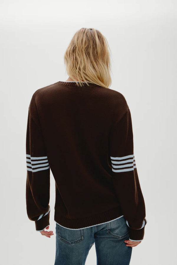 Sloane Oversized Knit Sweater ~ Chocolate Brown