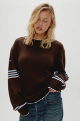 Sloane Oversized Knit Sweater ~ Chocolate Brown