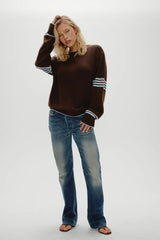 Sloane Oversized Knit Sweater ~ Chocolate Brown