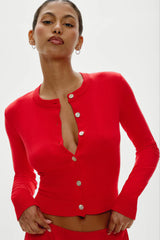 Sundae Cropped Cardigan ~ Cherry