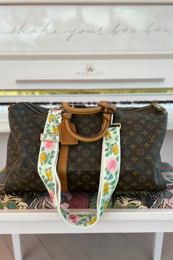 louis vuitton bag with pink flowers