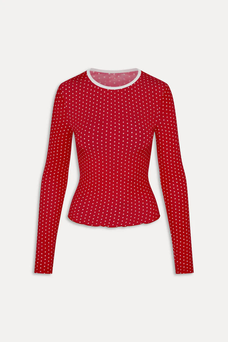 Joy Long Sleeve Sleep Shirt ~ Holiday Dot