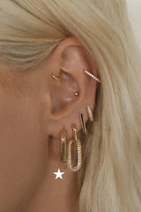 XL Chain Link Hoops ~ Gold