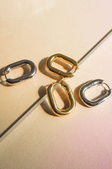 XL Chain Link Hoops ~ Gold