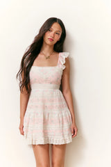 Melitta Mixed Print Mini Dress ~ Pink Bliss