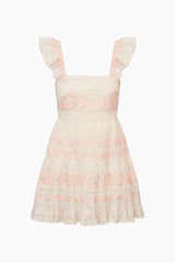 Melitta Mixed Print Mini Dress ~ Pink Bliss