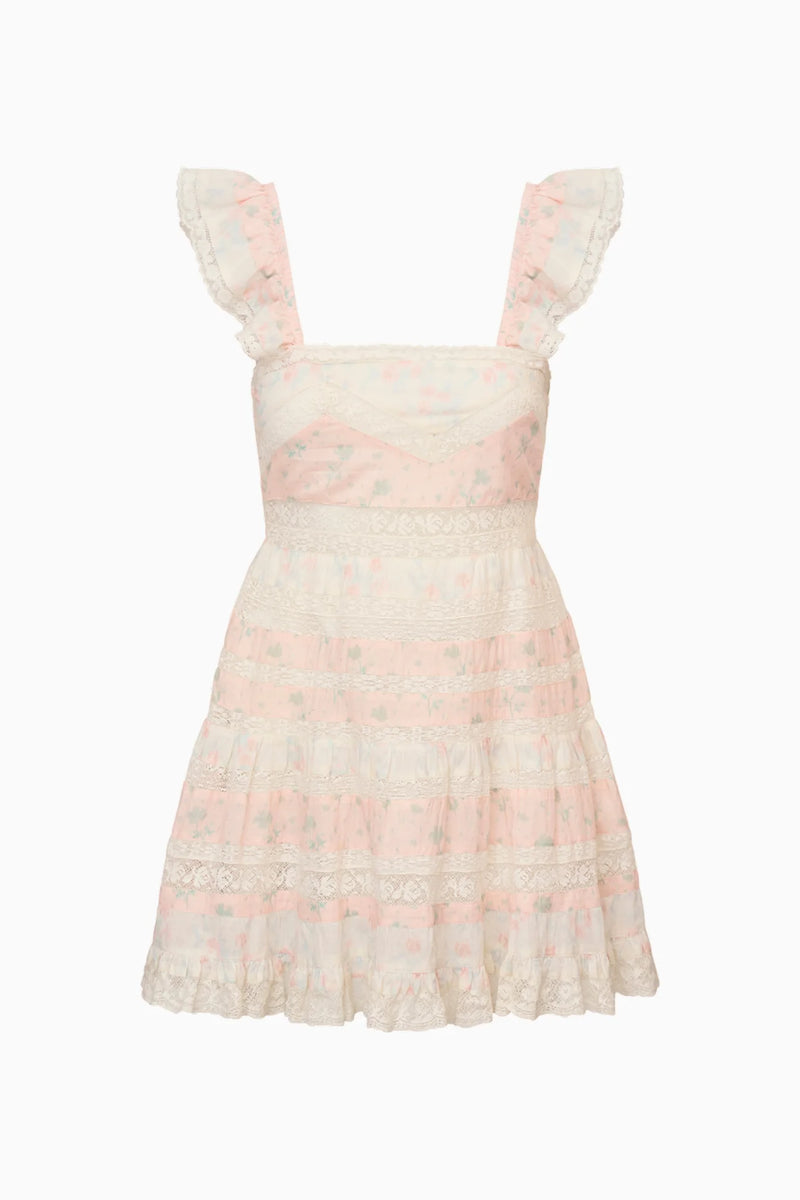 Melitta Mixed Print Mini Dress ~ Pink Bliss