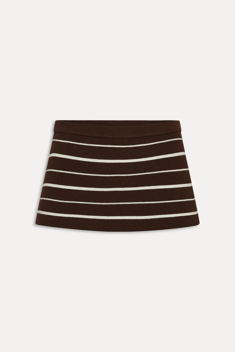 Marialla Knit Mini Skort ~ Amber Stripe